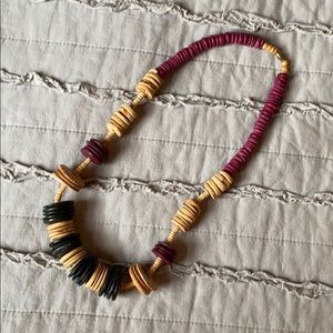 chunky beaded necklace vintage 80’s